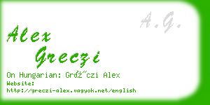 alex greczi business card